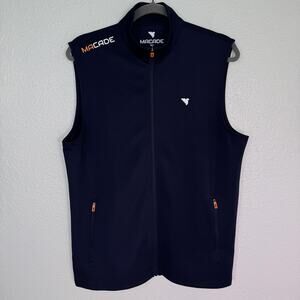 Macade Golf Vest Men Medium Athletic Performance Full Zip Lightweight Navy Blue
